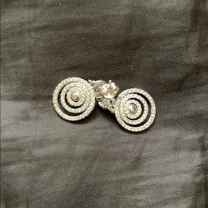 Silver spiral earrings